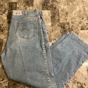 Vintage Levis 695 Stone Washed White Label Grey Tab Jeans Blue Mens Size 40x30